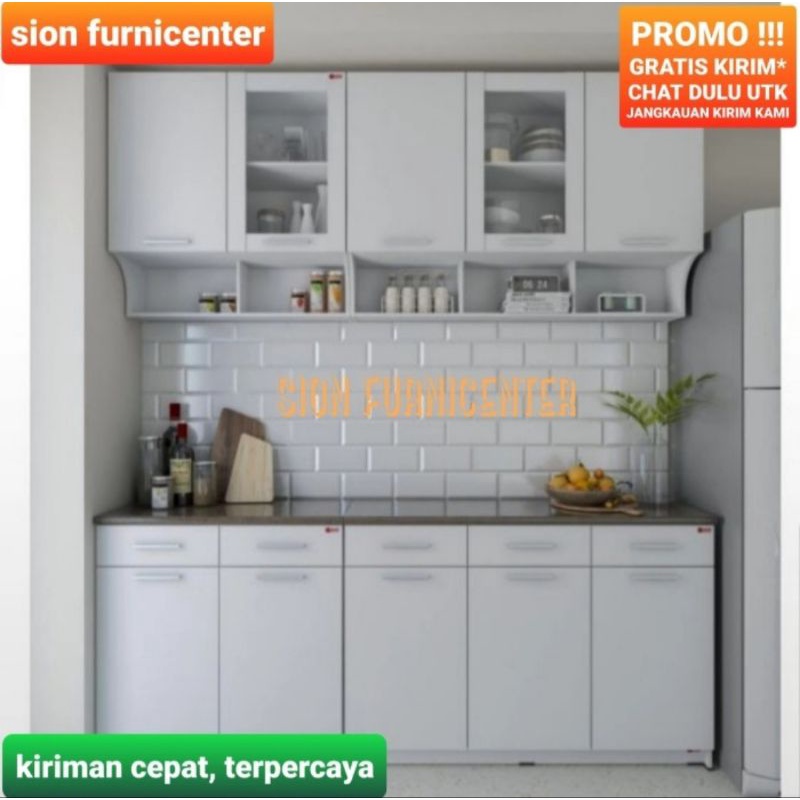 kitchen set / lemari dapur / lemari piring / kabinet dapur / kabinet kitchen / lemari sayur / rak pi