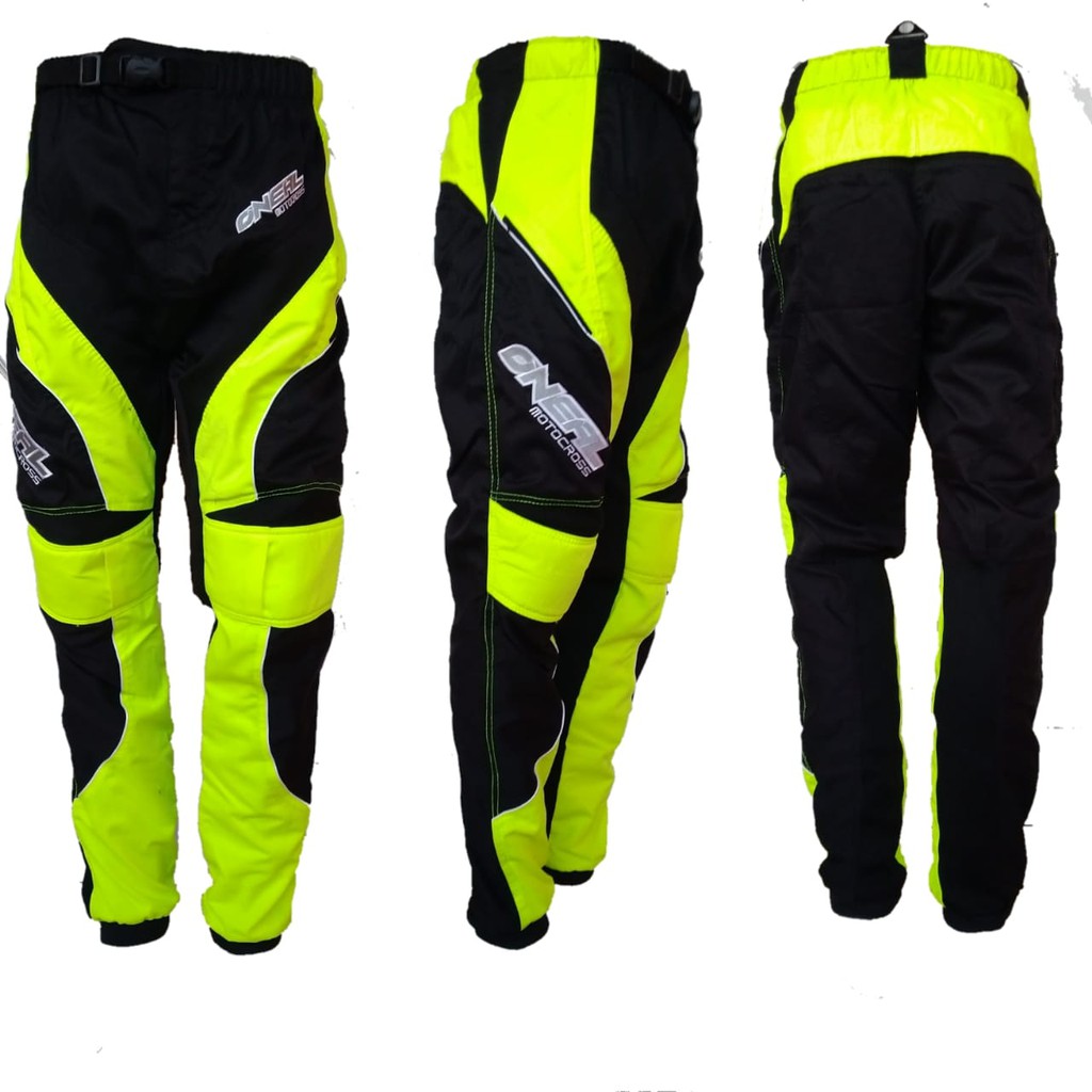 Celana Trail Offroad Panjang ON Hijau Stabilo