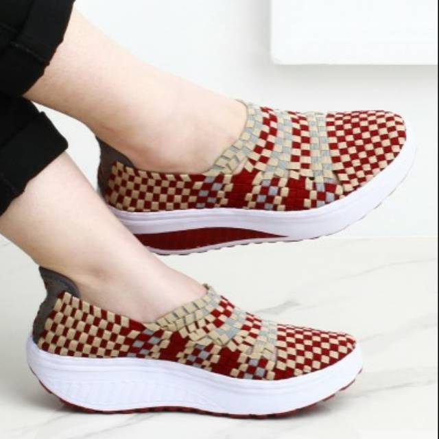 Sepatu wanita rajut slavina shella original branded import