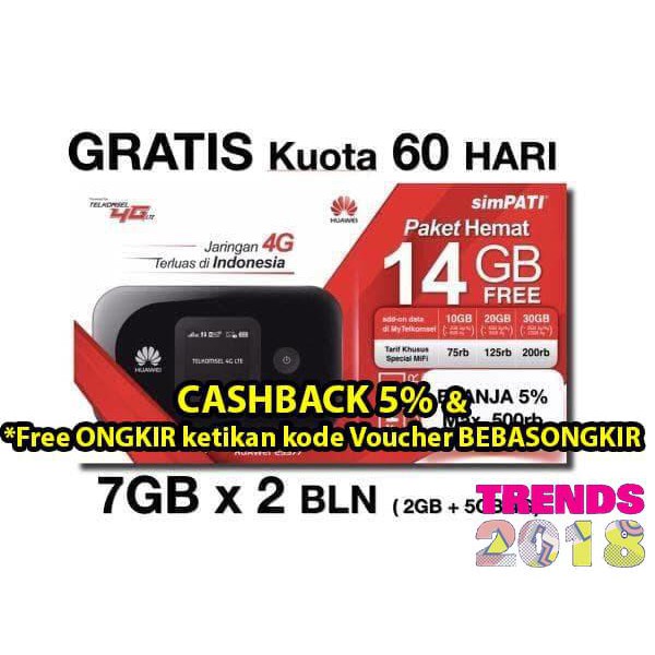 PROMO HARGA MURAH Modem Mifi Huawei 4G E5577 FDD1800/TDD2300 Unlocked PERMANEN