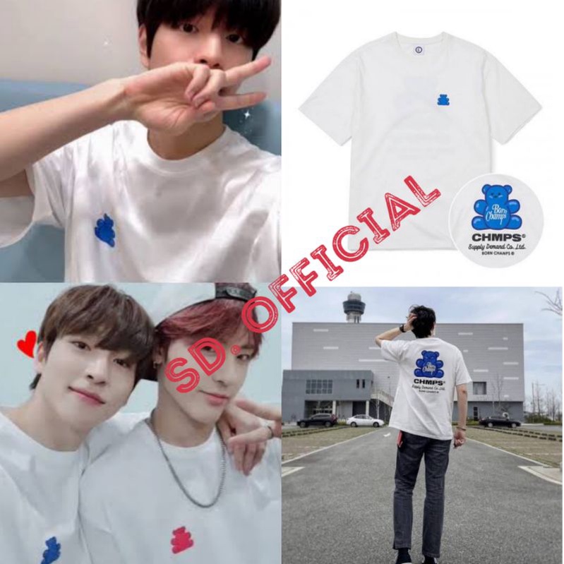 Kaos Straykids Seungmin Jelly Bear Biru DTF print