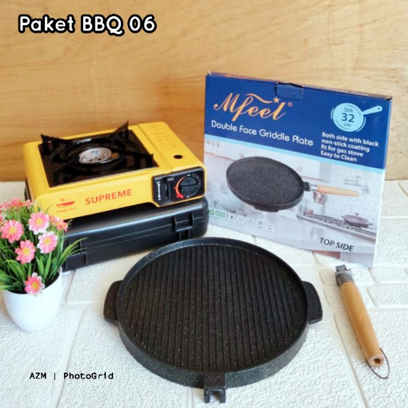 PAKET BBQ /KOMPOR PORTABLE/GRILL PAN/PANGGANGAN