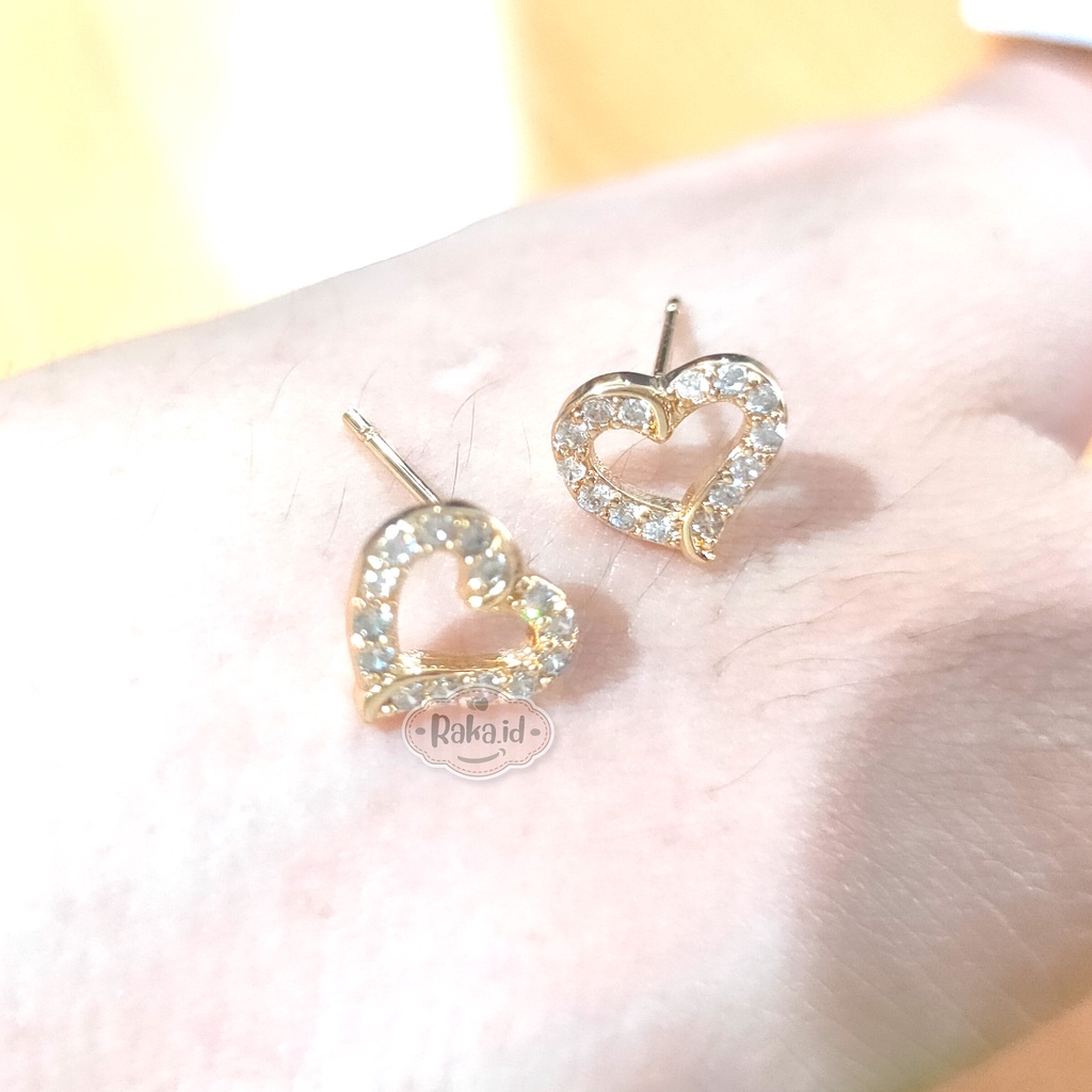 Anting Wanita Anting Tusuk / Stud Love Permata Perhiasan Aksesoris Wanita 1023