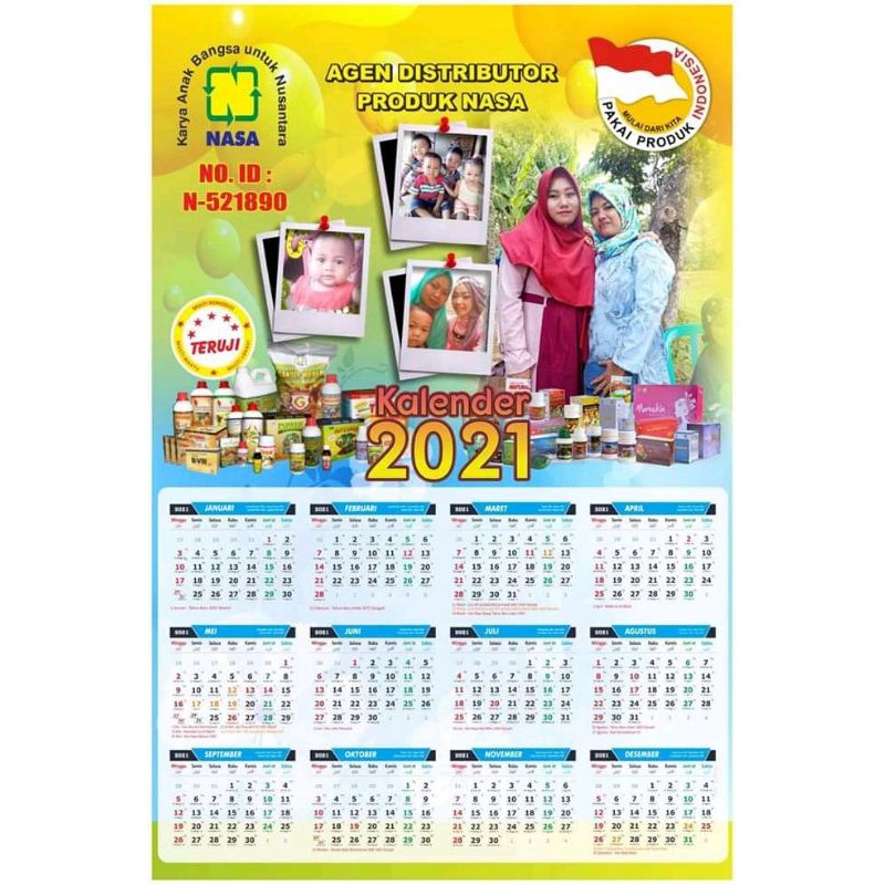 

KALENDER 2021 PT NASA BISA TAMBAH FOTO SENDIRI GROUP