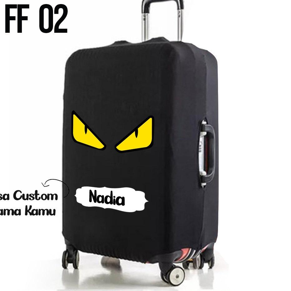 LANGSUNG KIRIM.. Sarung Pelindung Koper Elastis Motif Fendi Ukuran S M L Cover Stretch Luggage Elast