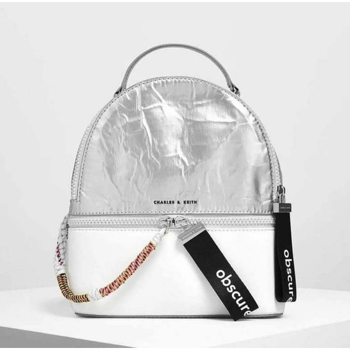 Tas Perempuan Anak CK Charles n Keith 492 Ransel Backpack White Ori