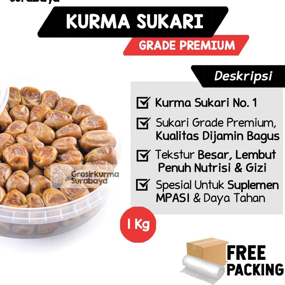 

limited STOCK!Kurma Raja SUKARI Ruthob Basah 1kg Penambah Imun Tubuh, Stamina & Suplemen MPASI Ajwa Mesir Madu|KD1