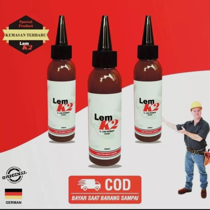 BISA COD LEM SEPATU SANDAL SUPER KUAT 100ml ORIGINAL LEM K2 ORI