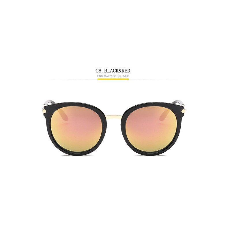 Putaran Ulzzang Style Mode Cermin Sunglasses Wanita Desainer Korea Daftar Baru Kacamata Matahari Anti UV400