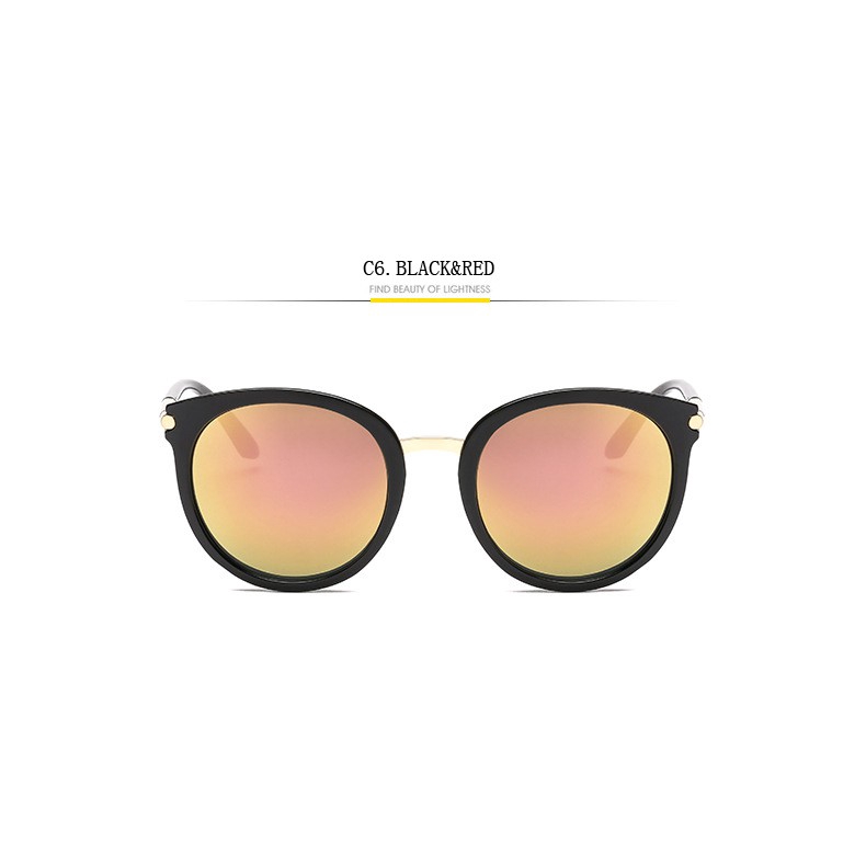 Putaran Ulzzang Style Mode Cermin Sunglasses Wanita Desainer Korea Daftar Baru Kacamata Matahari Anti UV400