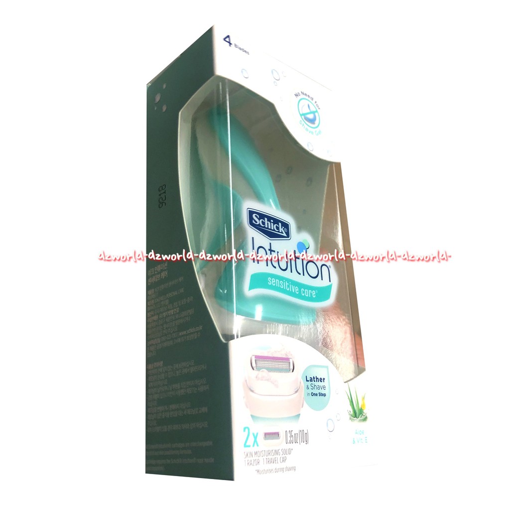 Schick Intuition Aloe Vit E Geen Pisau Cukur Wanita Shick Lidah Buaya