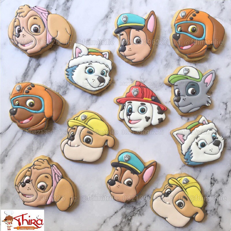 

Real pic cookies karakter paw patrol cemilan kue kering dapat 6 pcs