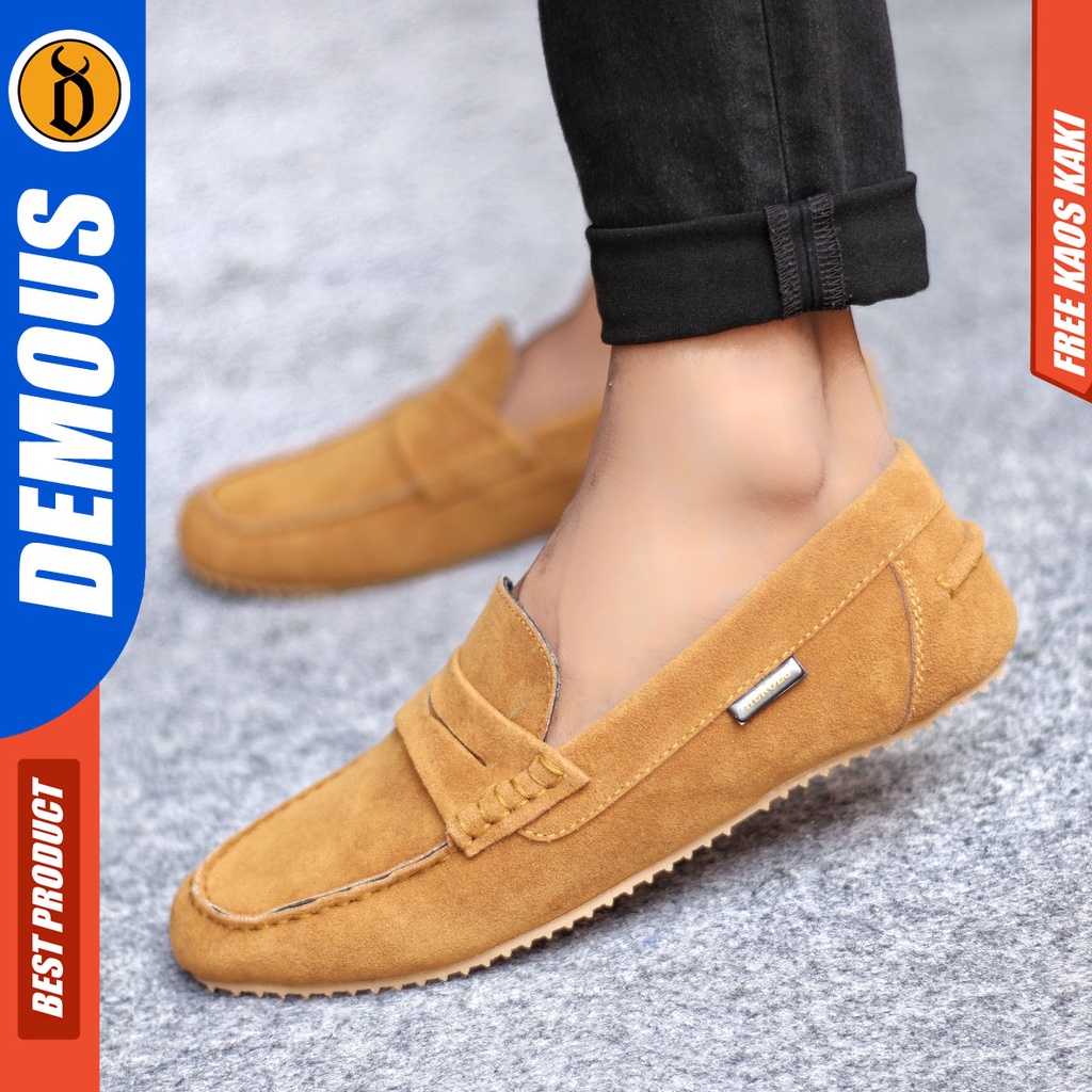 DEMOUS CELTIK - Sepatu Slip On Casual Hitam Pria