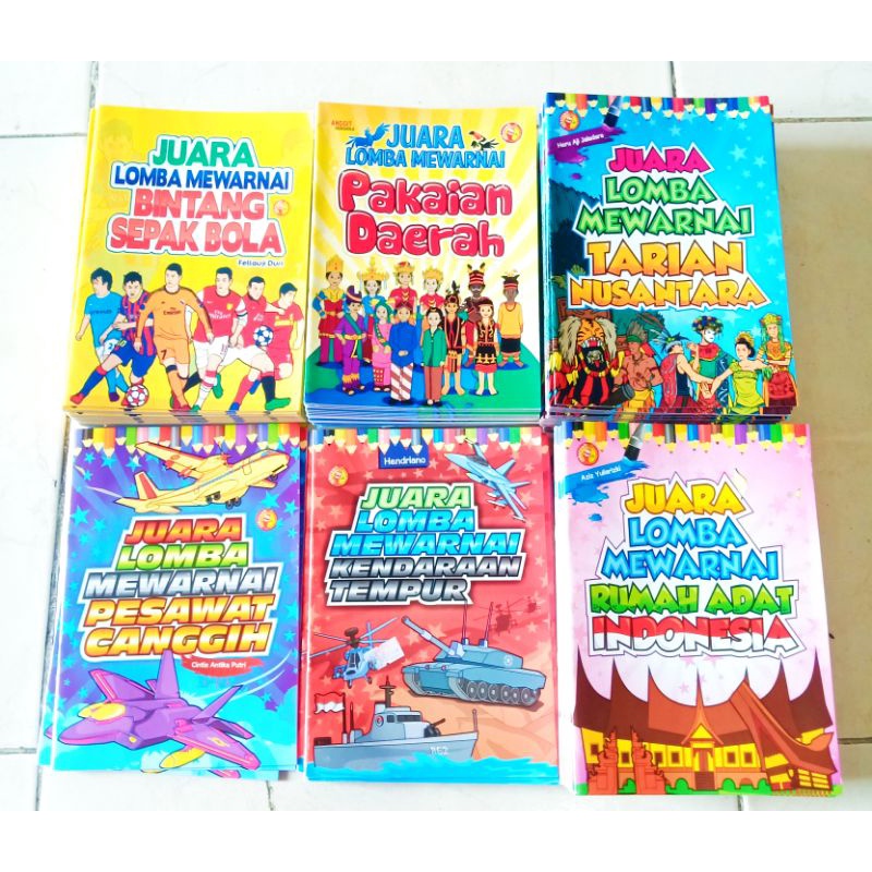 Buku Aktivitas anak // seri juara lomba mewarnai // tarian Nusantara // rumah adat // pakaian daerah