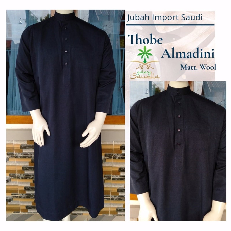 Jubah thobe al madini dewasa bahan woll /jubah al haramain woll