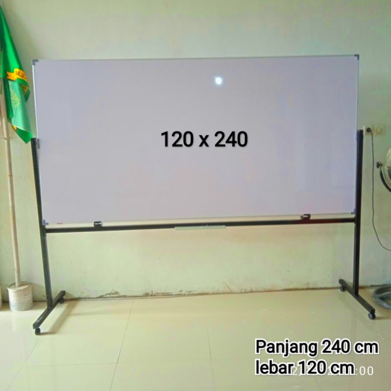 

whiteboard doubel face 120 x 240 magnetik