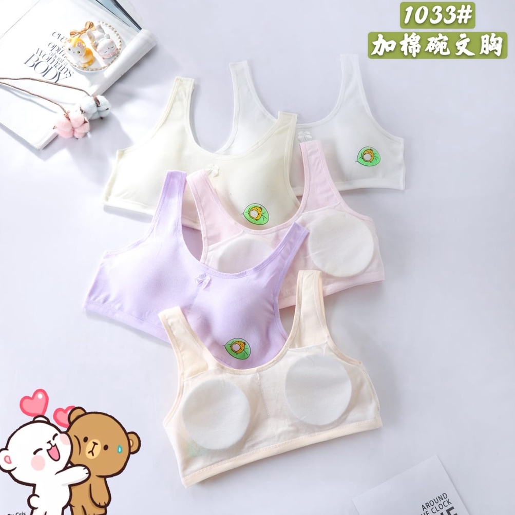 Bra Miniset Remaja Impoort / BRA Miniset Pad Busa bisa Dilepas Motif Lucu #1033