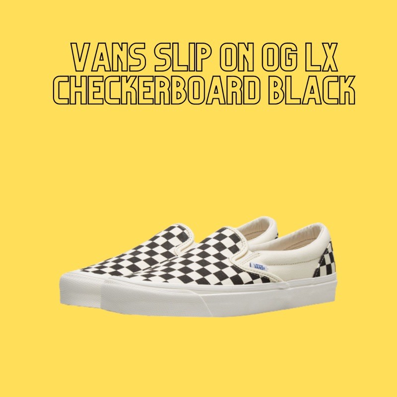 VANS SLIP ON OG LX CHECKERBOARD BLACK