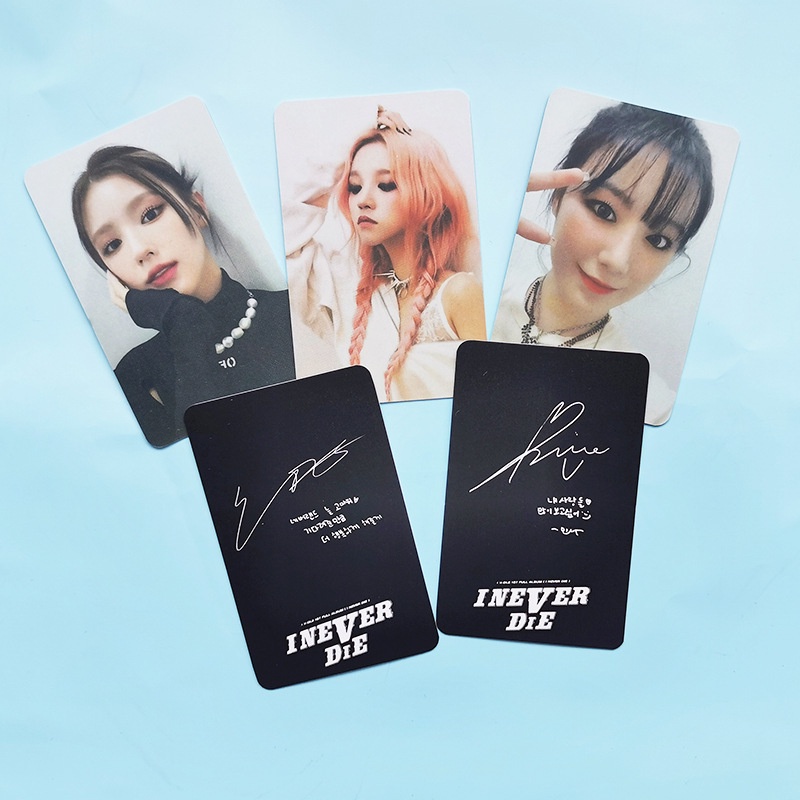 5pcs / set Kartu Pos Desain I-DLE Photocards I NEVER DIE Fan