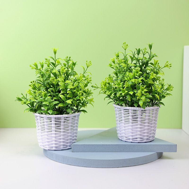 DS Pot53 Tanaman Bunga Eucalyptus Pot Tanaman Hias Artificial Dekorasi Rumah Bunga Plastik Murah