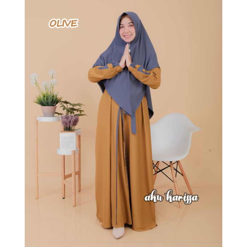 Gamis Haniza Set Syar'i Ori Aku Karissa /itycrepe Ori Aku Karissa
