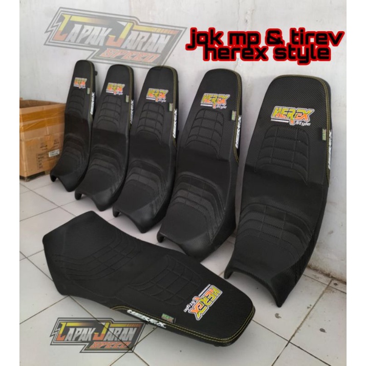 Jok Megapro Tiger Herex Style Kulit Karbon Matras Megapro Tiger Revo