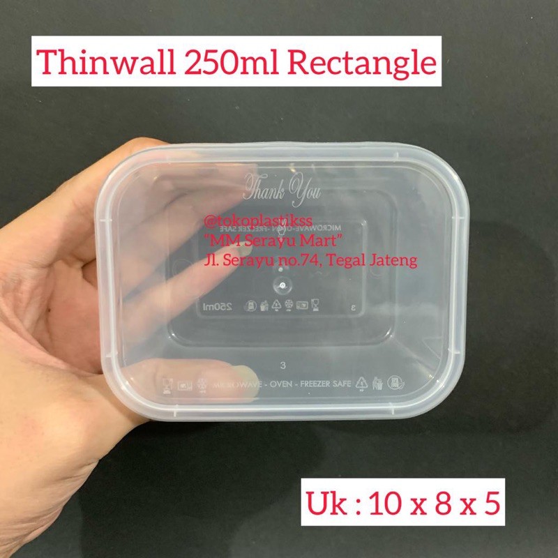 Thinwall 250ml Rectangle / Kotak Victory