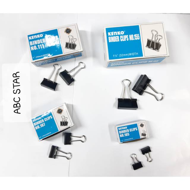 

Binder Clip Merk Kenko No.105, 107,111,155