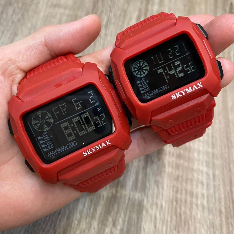 SKYMAX COUPLE JAM TANGAN SPORT PRIA DAN WANITA (WATER PROF)