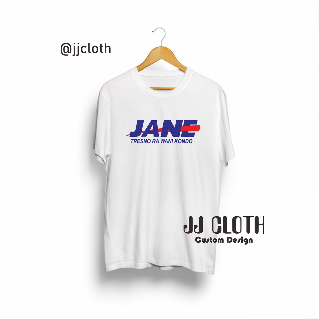 T-SHIRT BAJU KAOS DISTRO JNE PLESETAN JANE COMBED 30S MURAH