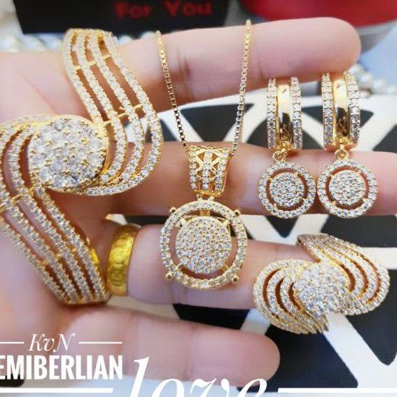 Xuping Set Perhiasan Lapis Emas 24k 0112n