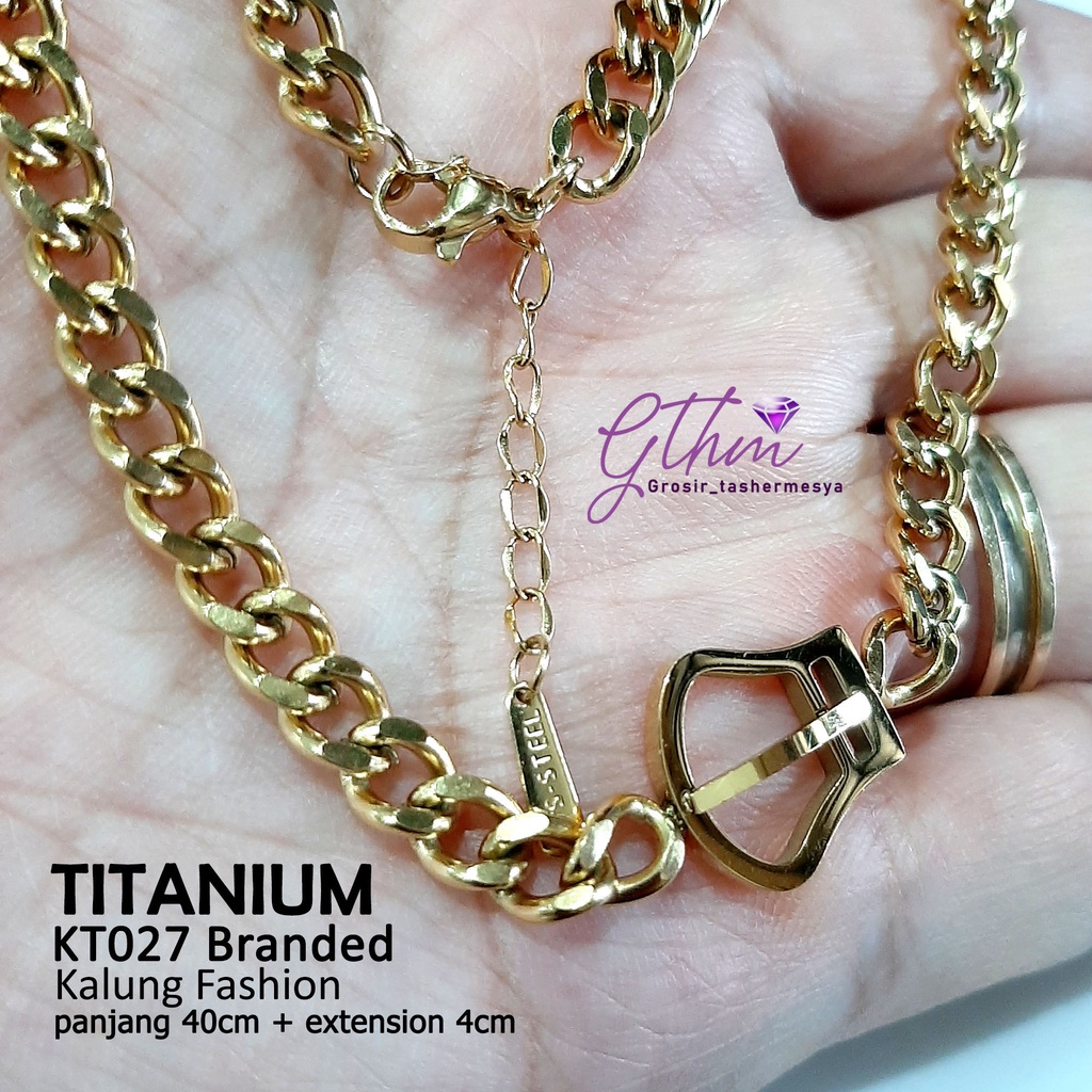 Kalung Titanium Branded Kelly Anti KArat Anti Alergi Perhiasan Fashion Import Premium KT027 GTHM