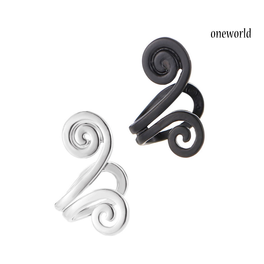 OW@ Fashion Women Hoop Shape Ear Clips Earrings Non-Piercing Jewelry Party Gift