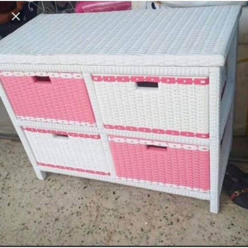 Lemari rotan sintetis 4 laci