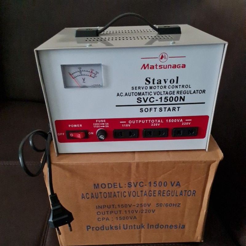 Stabilizer  MATSUNAGA 1500Watt/STAVOL BEST Seler Model  SVC-1500N
