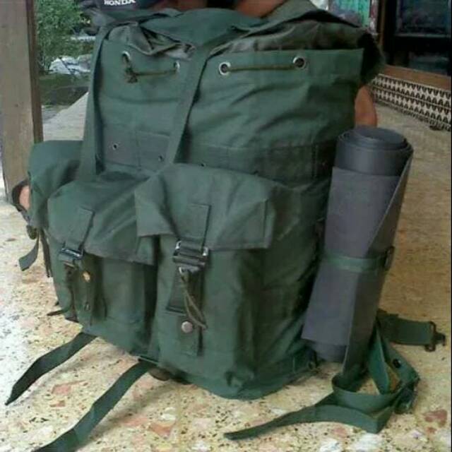 Ransel Pendidikan Besar RPB Batalion TNI Outdoor Tempur Hijau Korea