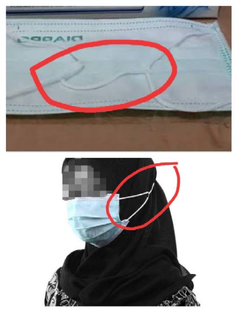 Bahan tali karet Meteran untuk masker paket 5 dan 10 meter