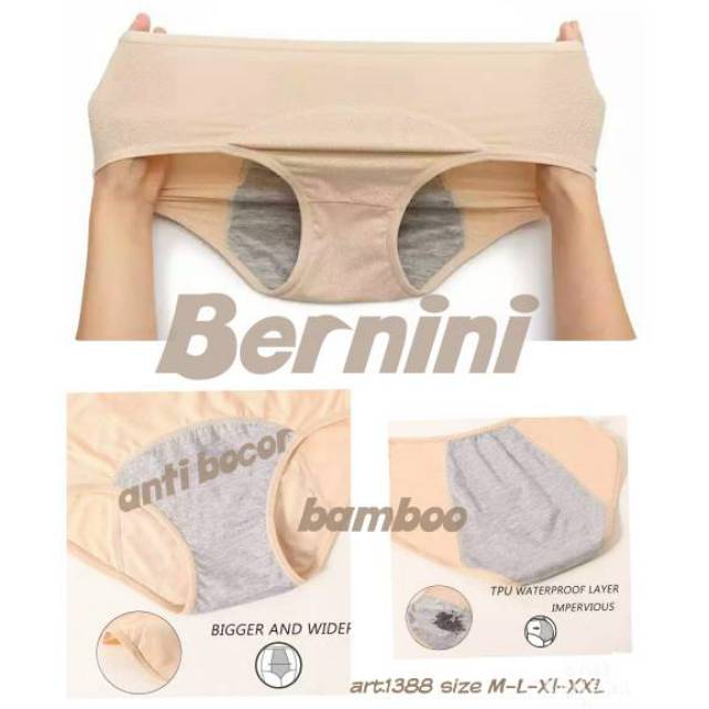 CD HAID BERNINI 1388 CELANA DALAM MENSTRUASI PREMIUM WATERPROOF ANTI TEMBUS - BUNGALILY
