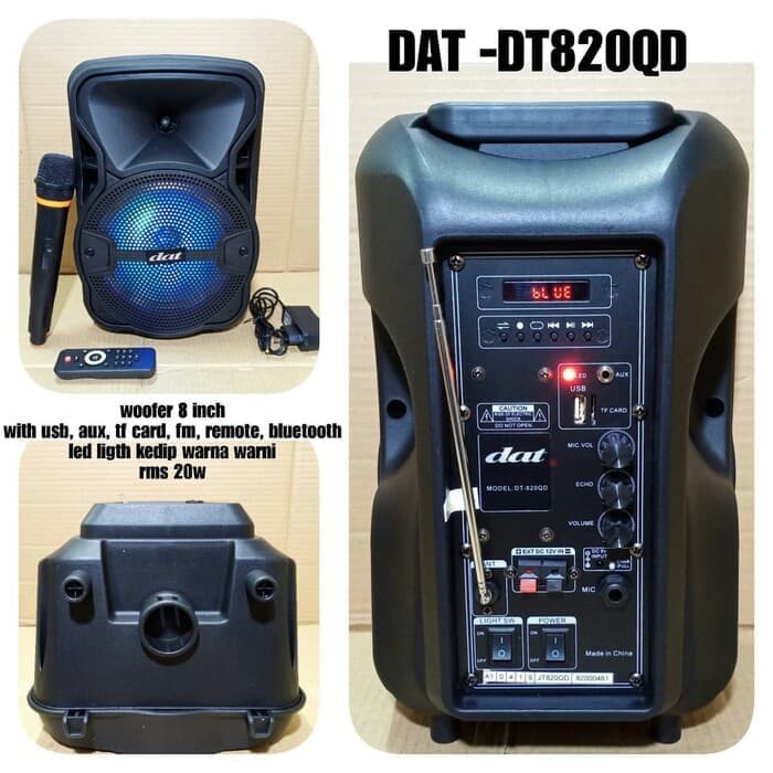 SPEAKER AKTIF 8in DAT DT-820QD PORTABLE DAT DT 820QD