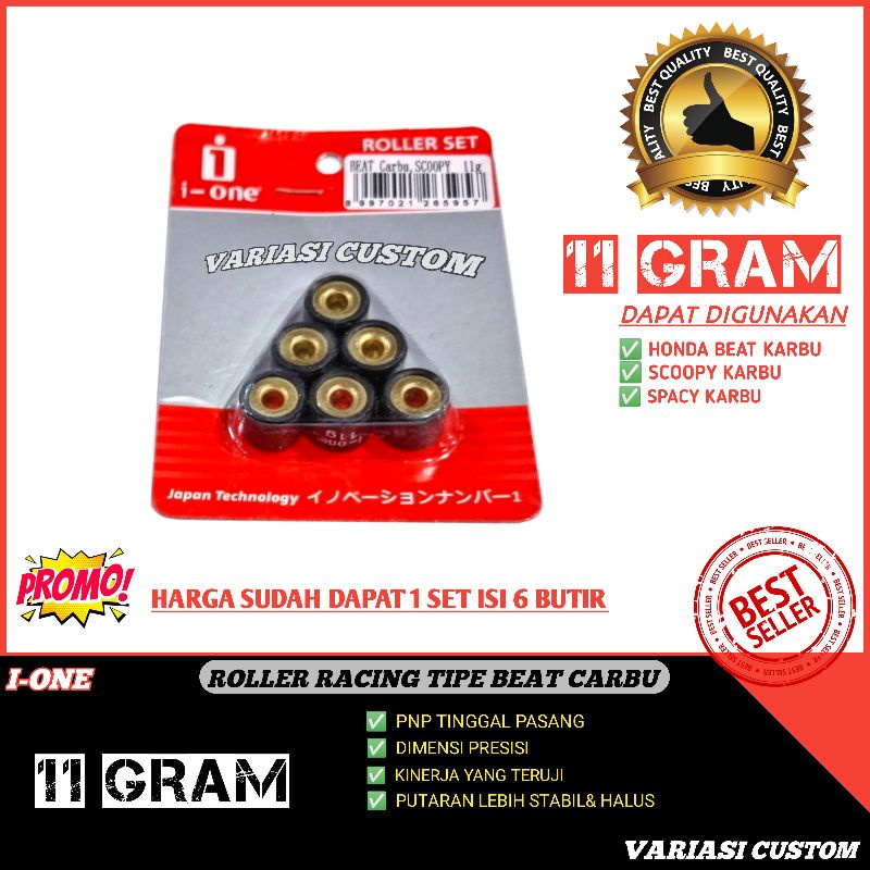 ROLLER ROLER BEAT KARBU SCOOPY KARBU SPACY KARBU 11 GRAM GR i-One Original Ruler