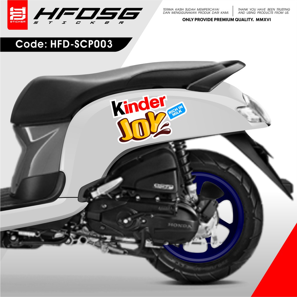 Custom sticker printing scoopy / Decal motor Scoopy / stiker motor scoopy / stiker custom