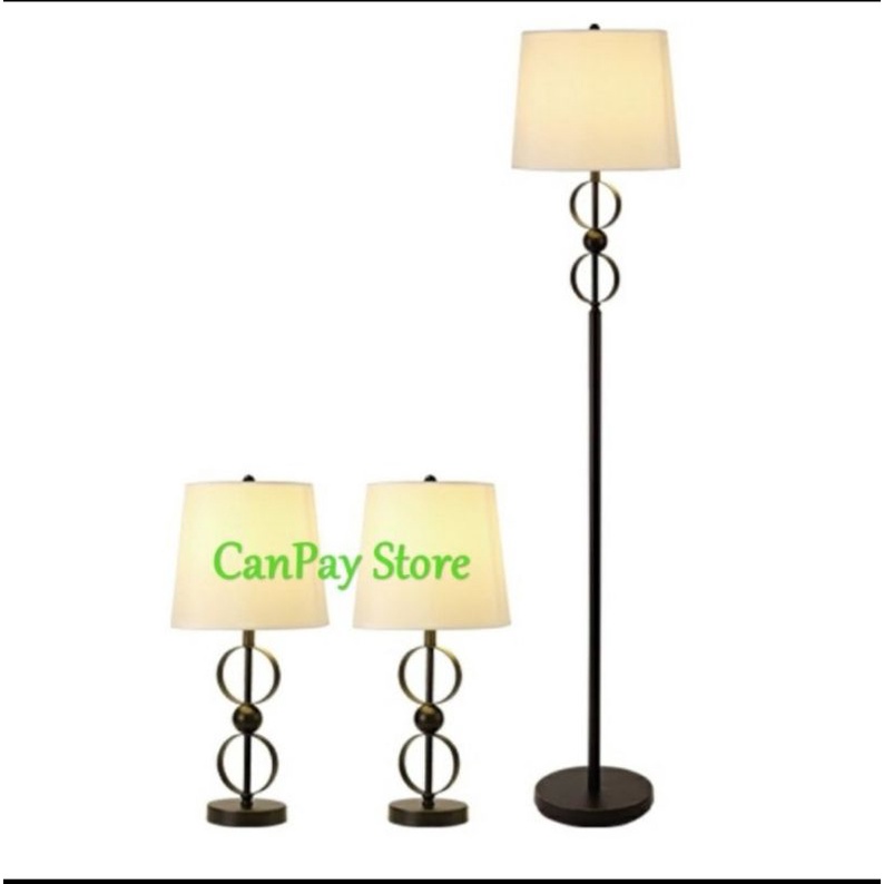 Eglare Set 3 Pcs Lampu Meja Dan Lantai Circle E27