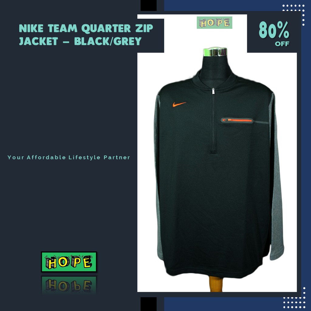 Original BNWOT Nike Team Quarter Zip Jacket - Black/Grey