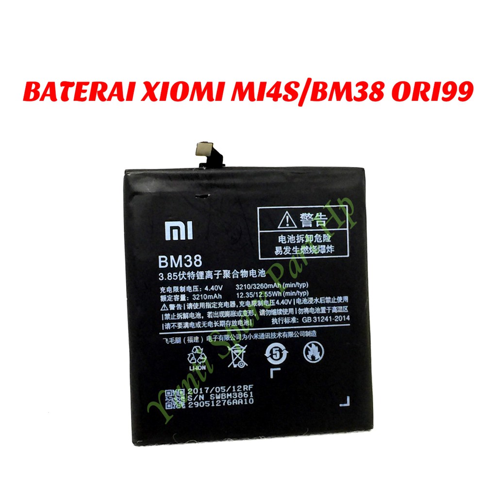 Baterai Xiaomi Mi4S Mi 4S BM38 Original New