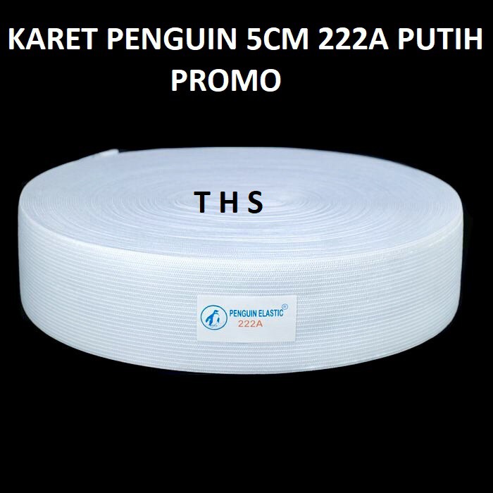 Karet Penguin 5cm warna putih / karet elastis penguin 222A