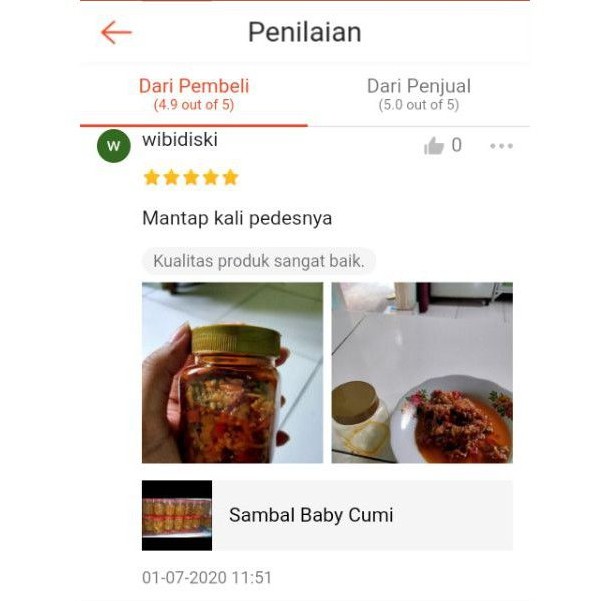 Sambal Cumi, Sambal Paru, Sambal Teri Bawang dan Sambal Teri Kacang  Premium