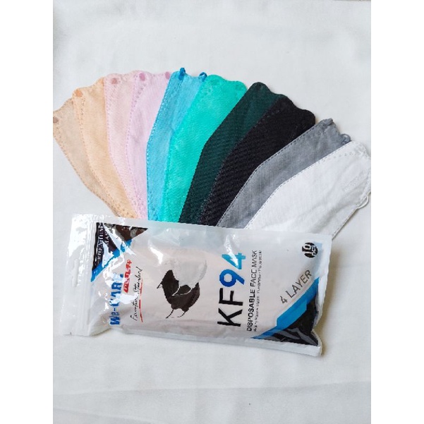 MASKER KF94 HIJAB MERK WE CARE izin KEMENKES 4PLY isi 10pcs Ziplock