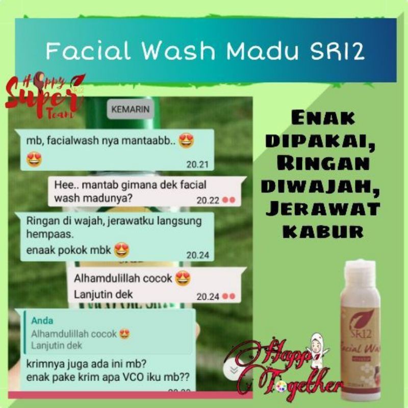 FACIAL WASH HONEY SR12 / SABUN CAIR UNTUK KULIT KERING &amp; SENSITIF / SABUN MADU MENYEGARKAN KULIT