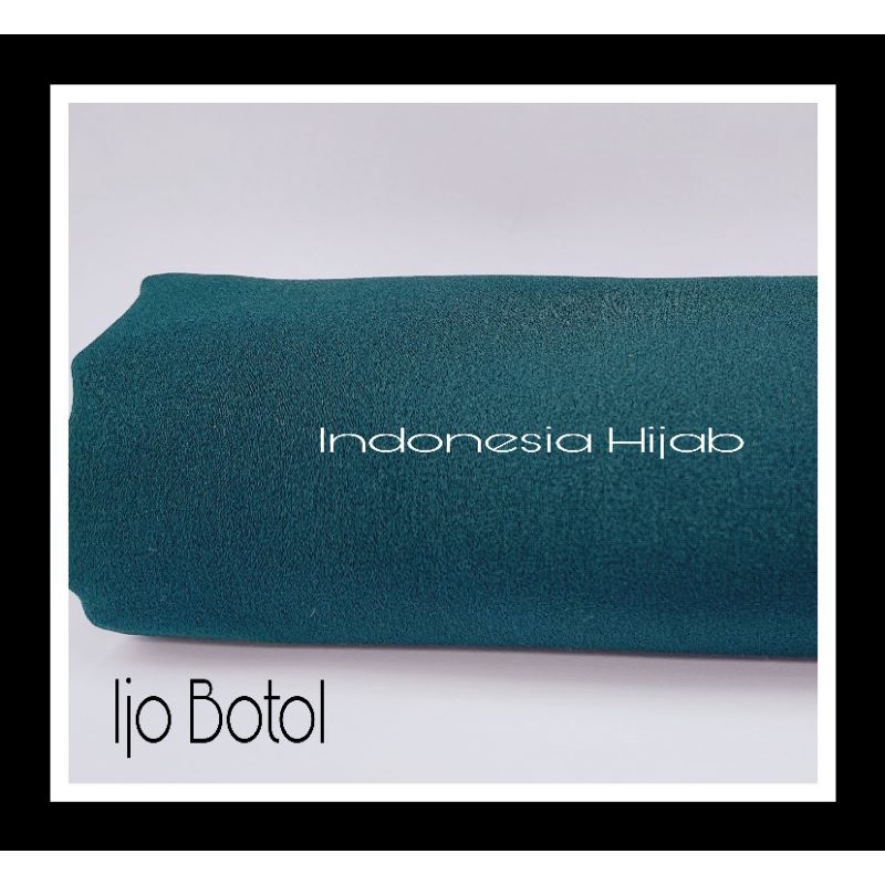 PASHMINA Diamond Premium 170 X 75 cm Jahit Tepi BUKAN DI NECI-Ijo Botol