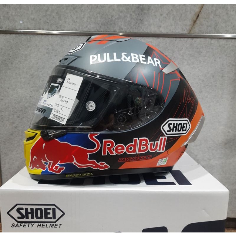 HELM CLONE SHOEI x14 BLACK CONCEPT RED BULL 2.0